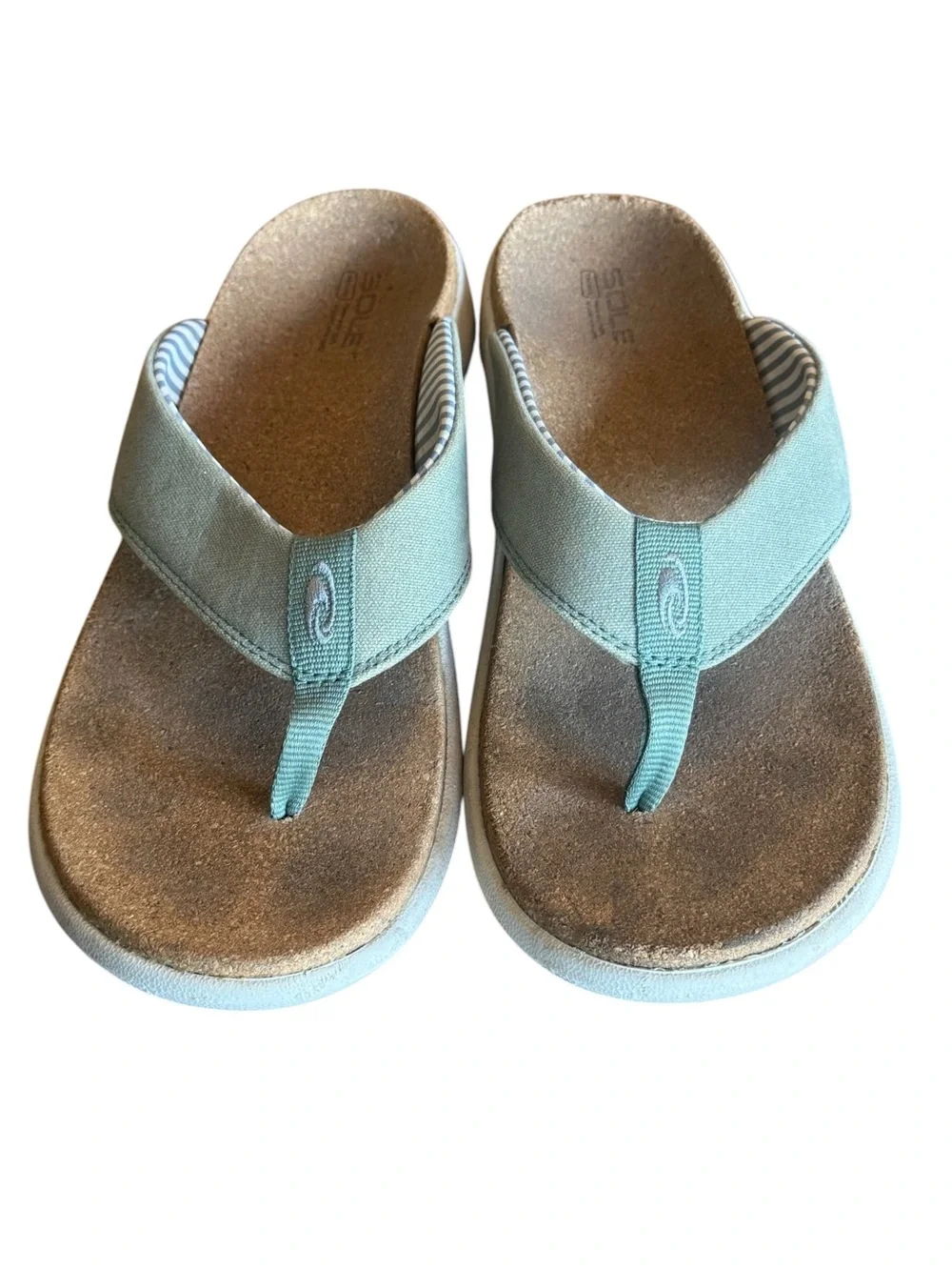 High End SOLE Cork Light Gray SURF Flip-Flop Sandals Men’s 12 NICE